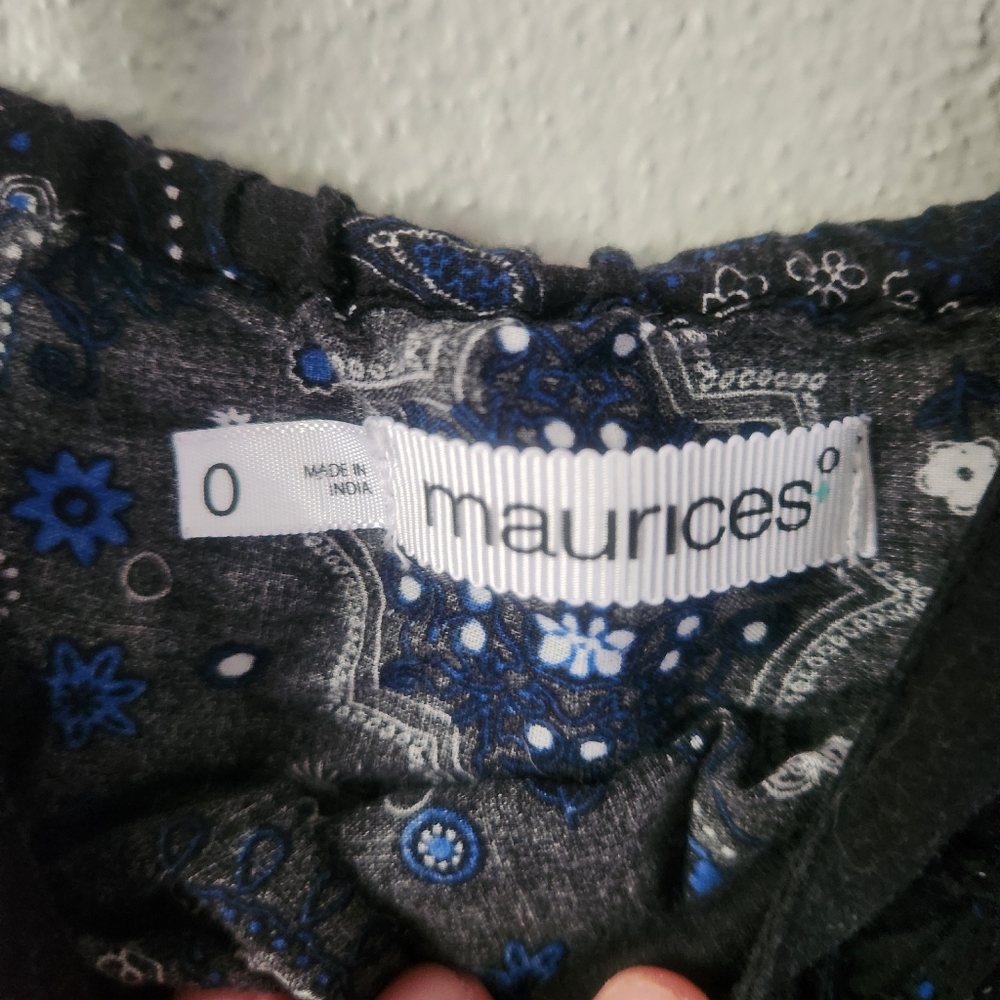 Maurices Black and Blue Patterned Camisole - Picture 3 of 9